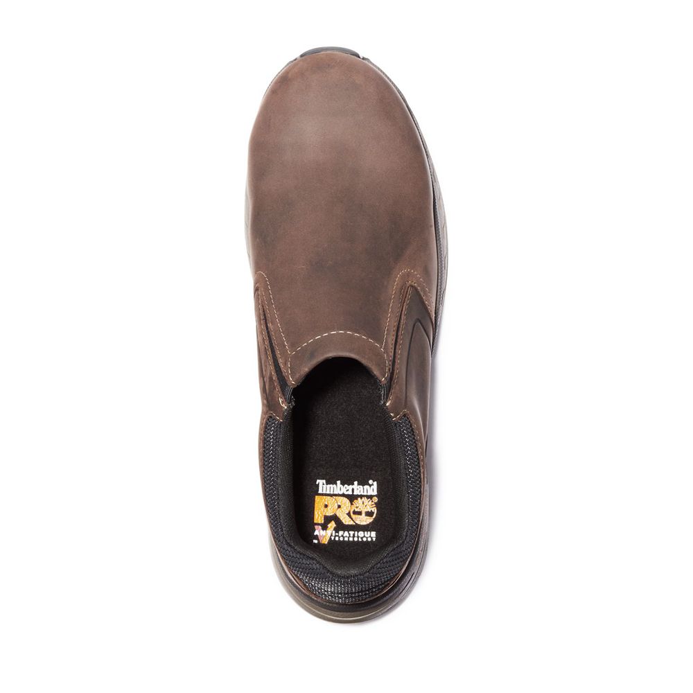 Zapatos De Seguridad Timberland Hombre Pro® Drivetrain Comp Toe Slip-On Marrones - Chile GVI-582491